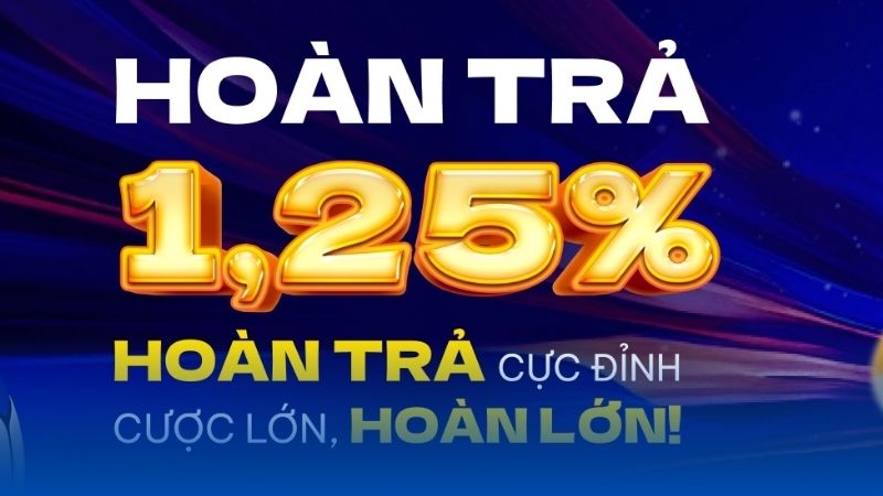 Hoàn cược thua mỗi ngày lên đến 1.25%
